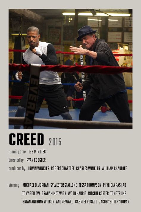 Creed 2 Poster, Comforting Movies, Creed Movie Poster, Creed Aesthetic, Creed Poster, Creed Movie, Indie Movie Posters, Creed 3, Film Polaroid