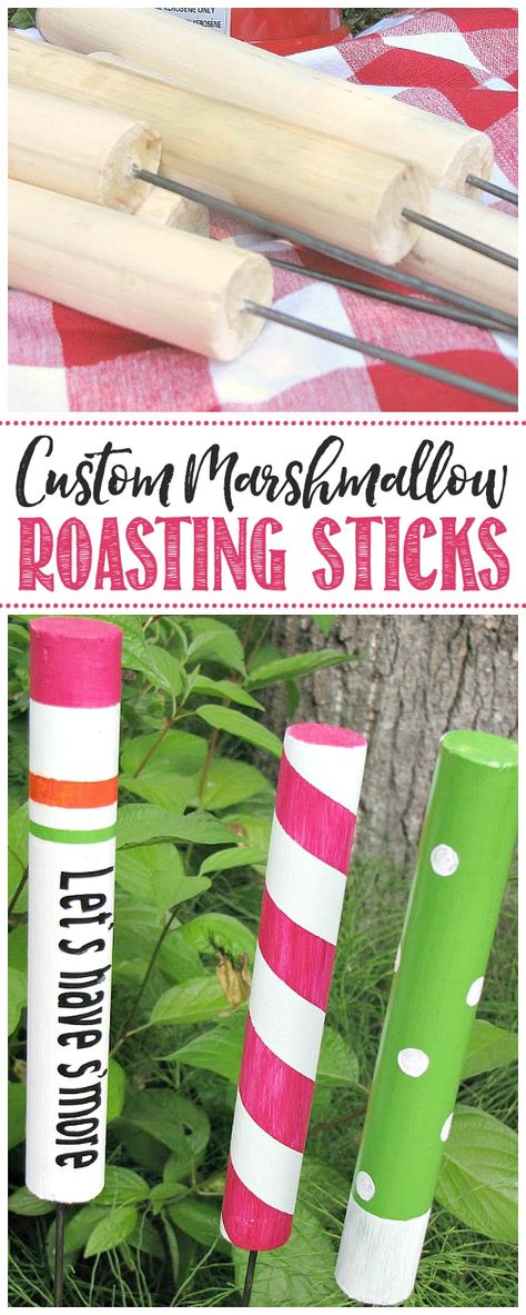 Yard Camping, Grandma Camp, Fire Crafts, Camping Projects, Marshmallow Roasting, Camp Party, Marshmallow Roasting Sticks, Upcycle Diy, Camping Diy