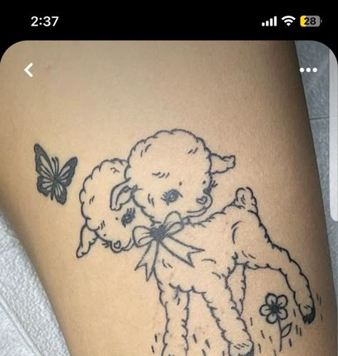 Lamb Tattoo, Sheep Tattoo, Armband Tattoos, Clown Tattoo, Bunny Tattoos, Spooky Tattoos, Cute Little Tattoos, Cute Tiny Tattoos, Beautiful Tattoo