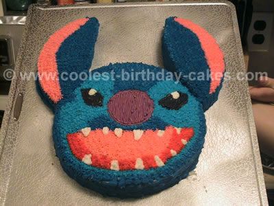 Lilo and Stitch Child Birthday Cake Idea Diy Stitch Cake Ideas, How To Make A Stitch Cake, Stitch Cake Ideas Easy, Easy Stitch Cake, Child Birthday Cake, Stitch Cakes, Disney Baking, Birthday Cake Inspiration, Stitch Party