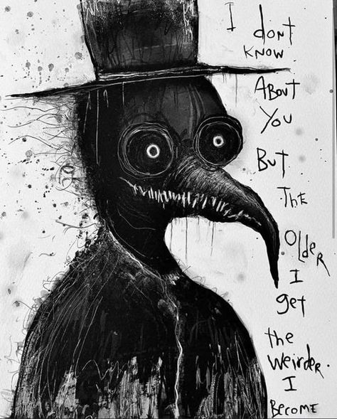 Gus Fink Visionary Artist Creepy Doodles, Crows Drawing, Cute Monsters Drawings, Scary Drawings, Creepy Drawings, Monster Drawing, Creepy Tattoos, Muse Art, Easy Doodle Art