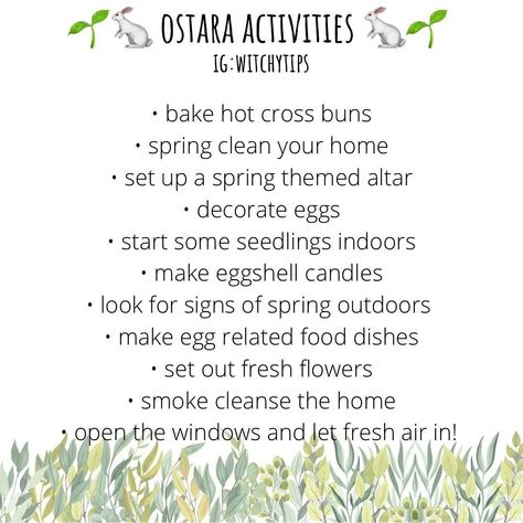 @mysticwitchofthemoon posted on Instagram: “Ostara activities by @witchytips . . . . #wiccansofinstagram #witchlife #witchesofinstagram #witch #witchcraft #wicca #wiccan #pagan…” • Mar 18, 2022 at 1:47pm UTC Ostara Food, Raised Veggie Garden, Witch Holidays, Seedlings Indoors, Witch Stuff, Kitchen Witchery, Spring Equinox, Hot Cross Buns, Summer Plans