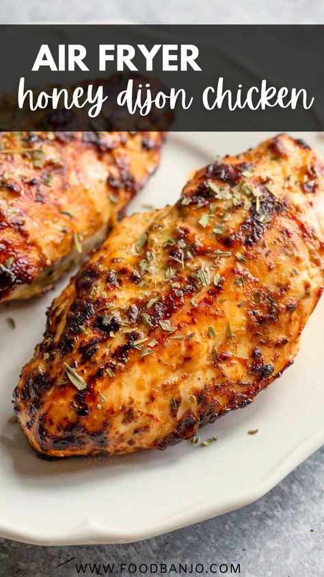 air fryer honey dijon chicken Air Fryer Recipes Chicken Breast, Honey Dijon Chicken, New Air Fryer Recipes, Dijon Chicken, Air Fried Food, Air Fryer Oven Recipes, Honey Dijon, Air Fry Recipes, Air Fried Chicken