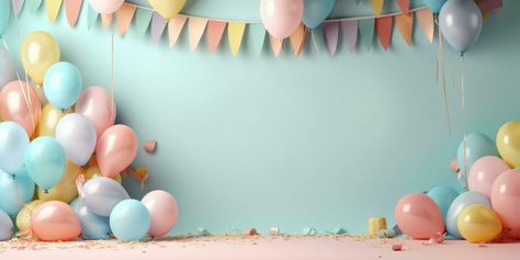 Birthday background. Illustration AI Generative Happy Birthday Wallpaper Backgrounds, Birthday Wallpaper Backgrounds, Happy Birthday Landscape Background, Birthday Wishes Background Hd, Children Birthday Background, Happy Birthday Flex Background, Wallpapers Landscape, Birthday Vector Background, Happy Birthday Wallpaper