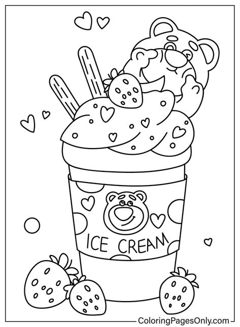 Looking for coloring inspiration? Click the link above to explore amazing coloring pages and unleash your creativity! 😀🤫😹 Bear Coloring Page, Lotso Bear, Cupcake Coloring Pages, Garden Coloring Pages, Food Coloring Pages, Bear Coloring Pages, Detailed Coloring Pages, Simple Food, Dinosaur Coloring Pages