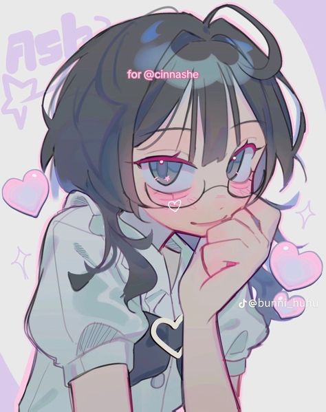 Tik Tok, Art Style, Black Hair, Follow Me, Hair, Anime, Blue, Black, Art