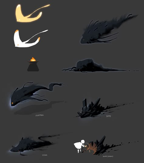 Dark Creature Stages Art - Sky: Children of the Light Art Gallery Sky Children Of The Light Concept Art, Sky Cotl Concept Art, Genshin Loading Screen, Sky Children Of The Light Oc, Light Concept Art, Sky Creatures, Cartoon Concept Art, Lotr Oc, Light Fanart