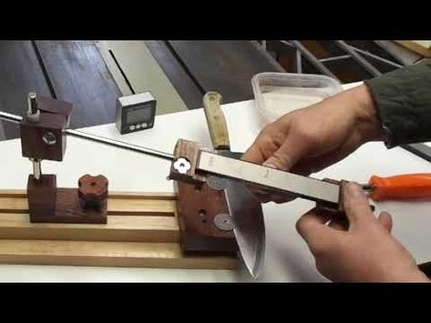 DIY Fixed Angle Knife Sharpening Jig - YouTube Knife Sharpening Jig, Diy Knife, Knife Sharpening, Scrap Wood, Diy Art, Art Ideas, Woodworking, Garage, Angel