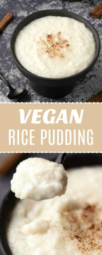 Vegan Rice Pudding - Loving It Vegan Vegan Rice Pudding, Pudding Rice, Vegan Pudding, Healthy Rice, Vegan Rice, Rice Recipes For Dinner, Custard Recipes, Desserts Vegan, Vegan Dessert