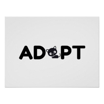 ADOPT A CAT POSTER Adopt A Cat, Cat Poster, Cat Posters, Make Your Own Poster, Cat Adoption, Modern Artwork, Vimeo Logo, Posters Prints, Vintage Designs