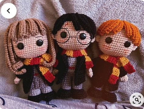 Harry Potter Crochet Ideas, Harry Potter Amigurumi, Harry Potter Dolls, Harry Potter Crochet, Harry Potter Painting, Amigurumi For Beginners, Harry Potter Hermione Granger, Crochet Doll Tutorial, Crochet Fairy