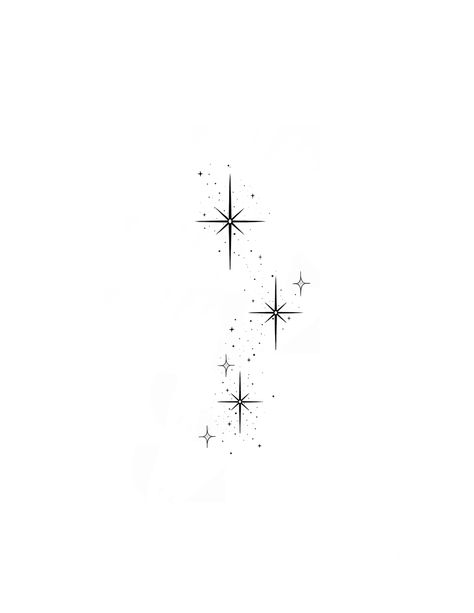 Small Tattoo Ideas Stars, Que Sera Sera Spine Tattoo, Stars Around Scar Tattoo Design, Trail Of Stars Tattoo, Constellation Tattoo Spine, Scattered Stars Tattoo, Cluster Of Stars Tattoo, Constalation Stars Tatoos, Tattoo Ideas Female Stars