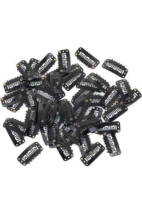 Lusofie 50Pcs Snap Wig Clips 6-Teeth U-shape Hair Extension Clips to Secure Wig No Sew With Silicon Rubber Wig Clips for Hair Extensions Hairpiece Wig Accessories(Black) Wig Clips, Clips For Hair, U Shaped Hair, Wig Ideas, Hair Extension Clips, Snap Clips, No Sew, Wig Accessories, Wigs Hair Extensions