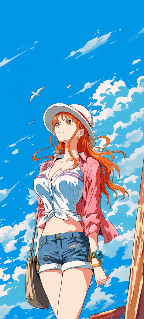 One Piece Boat Wallpaper, Nami Wallpapers, Nami X Luffy, Nami San, Piece Pfp, Nami Cosplay, Coil Pots, One Piece Tattoos, One Piece Cartoon