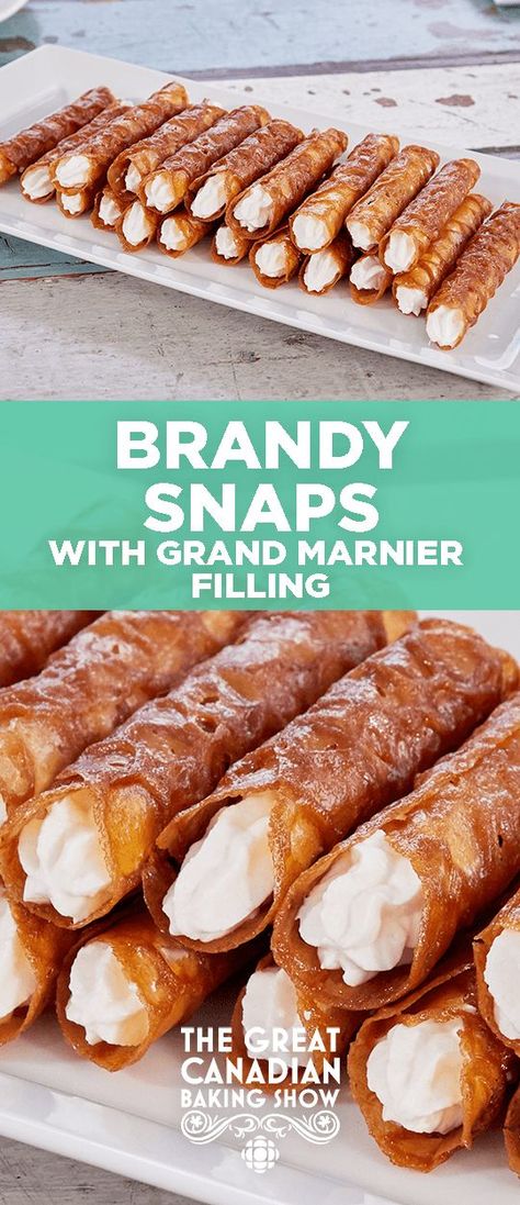 Canadian Baking, Brandy Snap, British Baking Show Recipes, British Bake Off Recipes, Bake Off Recipes, Brandy Snaps, British Bake Off, British Baking, Great British Bake Off