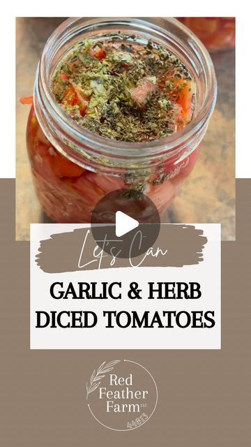 Ruby 🐓 on Instagram: "Let’s can diced tomatoes! Easy peasy raw packed diced tomatoes seasoned with herbs, garlic, & salt. We’re nearing the end of tomato season here, I’m tired and somewhat praying for a good frost so I can stop canning (🤣) and rest, but those blessings keep rolling in. Once I have my stock of different recipes put up, I start just canning these diced tomatoes! They are versatile and can be turned into just about anything and used in a lot of recipes. I use my food chopper to get uniform dices. I then add 1 Tbs lemon juice to a pint jar, and top off with tomatoes. I don’t mash them in really tight but rather tap the bottom of the jar on my hand to settle them and add more. Add in 1/4-1/2 tsp of whatever herbs you like; I used oregano and basil, 1/2 tsp real salt, a Canning Diced Tomatoes With Basil And Garlic, Canning Italian Diced Tomatoes, Canning Diced Tomatoes Recipes, Diced Tomatoes Canning, Recipes With Diced Tomatoes, Canned Diced Tomatoes, Canning Tomatoes Recipes, Can Diced Tomatoes, Chili Spices