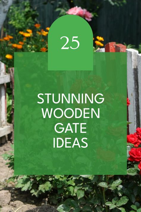 25 stunning wooden garden gate ideas showcasing various styles including distressed and rustic designs to enhance outdoor spaces. Japanese Gates Entrance, Wooden Gate Ideas, Wooden Side Gates, Simple Gate Design, Garden Gate Ideas, Wooden Gate Designs, Florida Beach Homes, Old French Doors, Gate Design Ideas