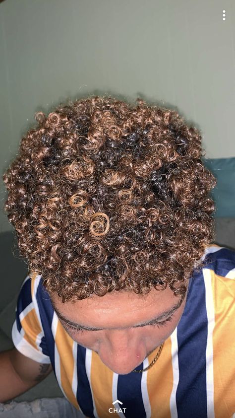 Ombré curls from dark brown to light brown, type 3B/3C hair Light Brown Curly Hair Men, Black Men With Brown Hair, Brown Hair Color Men, Mahogany Brown Hair Color, Dark Brown To Light Brown, Brown Hair Dark Skin, 3b 3c Hair, Tight Curly Hair, Mahogany Brown Hair