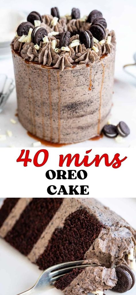 Best Oreo Cake, Golden Oreo Cake, Easy Oreo Cake Recipe, Easy Oreo Cake, Oreo Chocolate Cake, Oreo Cake Recipe, Oreo Birthday Cake, Unfrosted Cake, Oreo Frosting