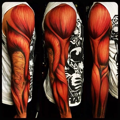 Discover | Tattoodo Anatomical Tattoos, German Tattoo, Anatomy Tattoo, Black Skull Tattoo, Patriotic Tattoos, Muscle Tattoo, Biomechanical Tattoo, Facial Tattoos, Awesome Tattoos