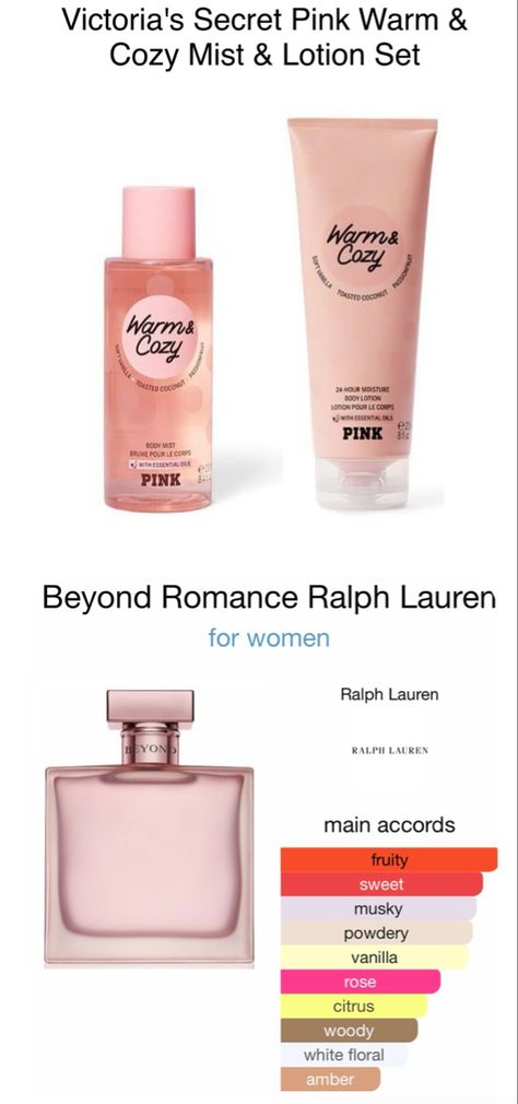 How To Layer Perfume And Lotion, Pure Seduction Scent Combos, Beyond Romance Ralph Lauren, Warm And Cozy Perfume, Ralph Lauren Beyond Romance, Rating Victoria Secret Perfumes, Victoria Secret Perfume Rating, Pink Sugar Perfume Layering, Ralph Perfume