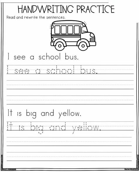 40 Activity Pages for Tracing & Writing Practice for kids, PreK, 1st, Homeschool Handwriting 1st Grade, Handwriting Sentences To Copy, Writing Practice Worksheets 1st Grades, Nursery Writing Activities, Handwriting Practice Sentences, 1st Grade Writing Worksheets, Grade 1 Writing, Writing Practice For Kids, Writing Practice Preschool