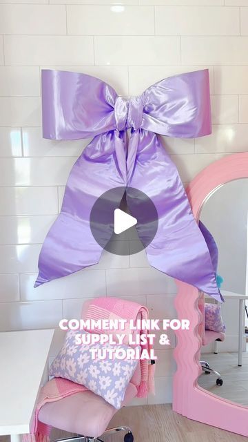 Kim Coffin | Cricut, Sewing, Crafts, & DIY on Instagram: "Share this tutorial with your crafting bestie!! It's time to make giant bows!🎀

You asked for a step by step tutorial to making my giant bows and it's finally here!!🎉

I'm finally sharing all of my secrets to creating giant bows! 

Just comment link and I’ll send you the supply list, measurements, step by step photo tutorial, and all of my tips and tricks!✨

What would you make this bow for? It’s great for bridal showers, wedding decor, birthday parties, nurseries, and more! 

#bowsbowsbows #pinkaesthetic #diy #diycrafts #partydecor #partystylist"