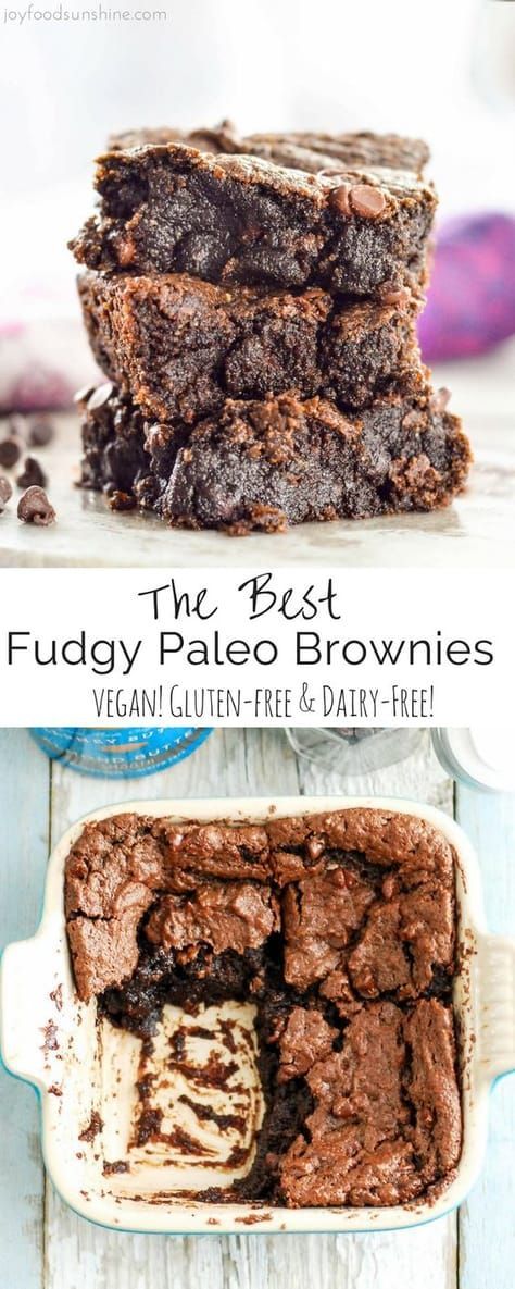 The Best Brownies Ever, Best Brownies Ever, The Best Brownies, Weight Watcher Desserts, Paleo Brownies, Dairy Free Brownies, Resep Brownies, Paleo Baking, Paleo Sweets