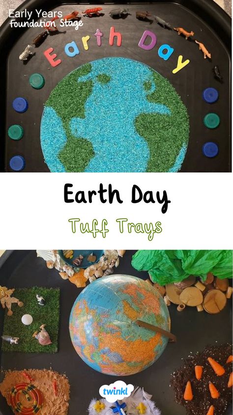 Some lovely earth tuff trays, great for an earth day activity! Click to find more ideas.  Thanks to Little Squish Play @sensoryplay_send Earth Tuff Tray Ideas, Recycling Tuff Tray Ideas, Earth Day Tuff Tray, Earth Day Tuff Tray Ideas, Toddler Science, Tuff Tray Ideas Toddlers, Tuff Tray Ideas, Earth Science Projects, Winter Sensory Bin