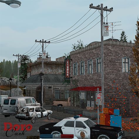 Sims 4 Gas Station, Sims 4 Abandoned, Sims 4 Patreon, Abandoned Cars, Sims 4 Build, Maxis Match, Custom Content, Gas Station, The Sims 4