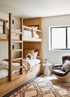 Narrow Bunk Room, Kids Bunk Room, Built In Bunk Beds, Bunk Room Ideas, Bunk Bed Rooms, Adult Bunk Beds, Bunk Beds Built In, Built In Bunks, Bunk Rooms