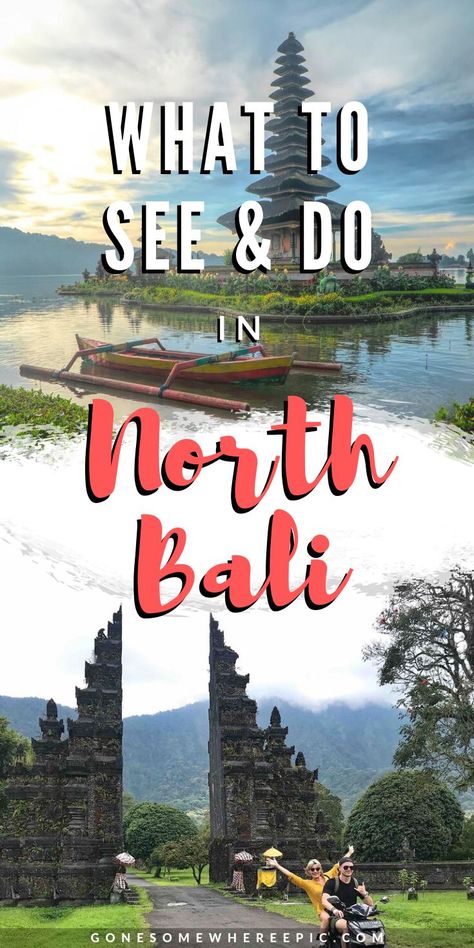 What to see and do in north Bali - the ten best activities and top places in the less touristy, off beat north region of Bali. Waterfalls, rice terraces, hot springs, volcano treks, water temples, and more. Beat the crowds of Kuta and discover the real untouched beauty of Bali. #baliitinerary #balivacation #bali #travelbali #balionabudget #vacation #cheapflights #baliindonesia #travel North Bali, Best Of Bali, Bali Waterfalls, Water Temple, Bali Itinerary, Bali Vacation, Bali Travel Guide, Light Travel, Rice Terraces