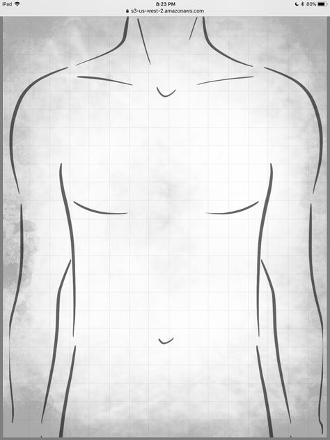 Body Template Drawing Tattoo, Blank Body Template Tattoo Designs, Body Mockup Tattoo, Male Chest Drawing, Blank Arm Tattoo Template, Body Template For Tattoos, Back Tattoo Template, Chest Tattoo Template, Tattoo Body Template