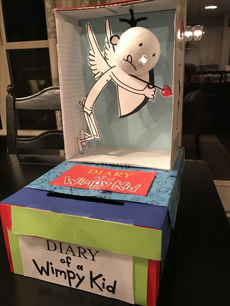 Wimpy kid Valentines Box Diary Of A Wimpy Kid Valentines Boxes, Kid Valentines, Valentine Box Ideas, Kids Valentine Boxes, Valentine Boxes, Valentines Box, Diary Of A Wimpy, Diary Of A Wimpy Kid, Kids Diary