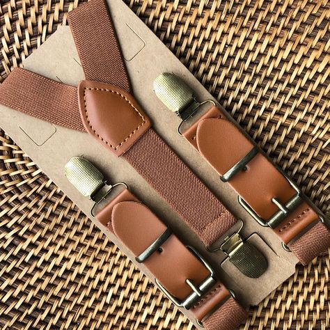 Brown Suspenders Groomsmen, Suspenders Groomsmen, Wedding Ring Bearer Outfit, Mens Suspenders, Wedding Suspenders, Suspenders For Men, Groomsmen Suspenders, Brown Suspenders, Baby Suspenders