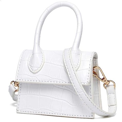 CATMICOO Mini Purse for Women, Mini Bag with Crocodile Pattern White Crocodile, Tiny Purse, Crocodile Purse, Cute Crossbody Bags, Purse For Women, Cute Handbags, Crocodile Pattern, Chic Bags, Trending Handbag