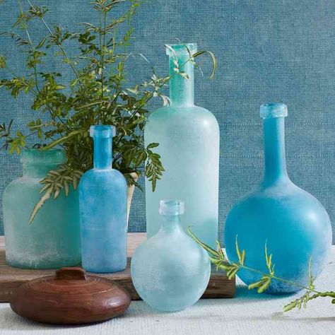 Waterscape Vases - West Elm Kristina Crestin, Sarah 101, Teal Shower, Jane Coslick, Pretty Vases, Turquoise Bathroom, Turquoise Watercolor, Watercolor Beach, House Of Turquoise