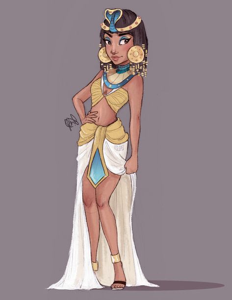 Cleopatra by itslopez on DeviantArt Ancient Egyptian Women, Egyptian Drawings, Egyptian Clothing, Egyptian Fashion, Egypt Art, Egyptian Goddess, Amazing Drawings, Egyptian Art, Fashion Design Sketches