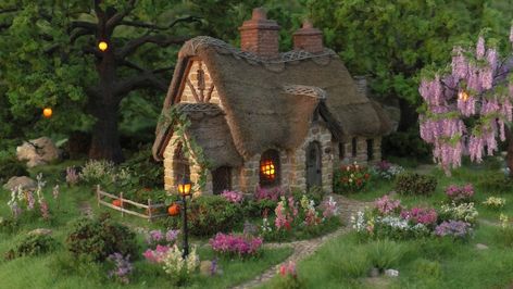 Design Your House, House Diorama, Fairytale House, Forest Cottage, Art Composition, Kagome Higurashi, House Cottage, Fairytale Cottage, House Items