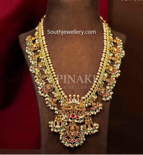 Antique guttapusalu haram - Indian Jewellery Designs Gold Guttapusalu Haram, Victorian Guttapusalu, Gutta Pusalu Jewellery Gold Necklaces, Gutta Pusalu Jewellery, Guttapusalu Haram, Gutta Pusalu, Kundan Jewellery Bridal, South Sea Pearl Necklace, Diamond Jewelry Set