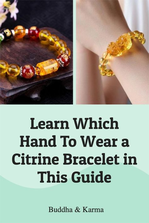 Crystals To Wear On Right Hand, How To Wear Crystal Bracelets, Citrine Gemstone Bracelet As A Gift, Natural Stone Jewelry Diy, Luxury Citrine Bracelets As Gift, Spiritual Citrine Crystal Bracelet With Natural Stones, Crystal Bracelet Ideas, Citrine Crystal Bracelets, Citrine Bracelet Beads