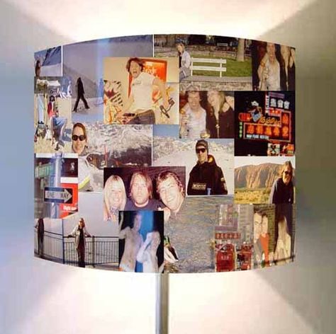 Photo Lampshade, Lampshade Kits, Photo Lamp, House Redo, Home Decor Craft, Lampshade Designs, Mood Lights, Diy Letters, Disco Lights