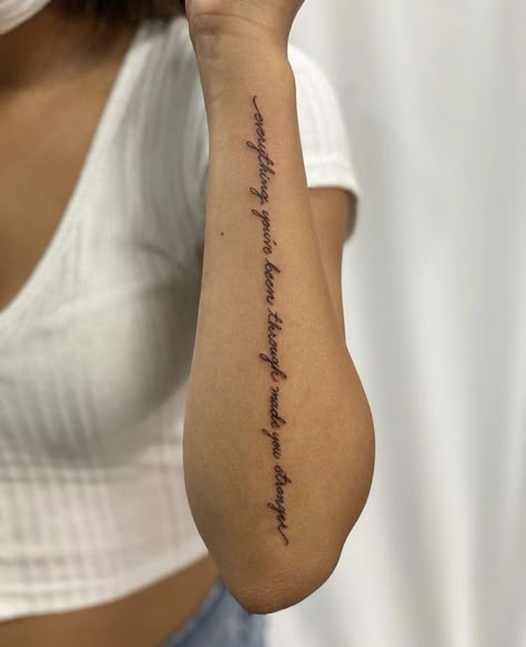 Arm Writing Tattoo, Word Tattoo Designs, Classy Tattoos For Women, Personal Beliefs, Cross Tattoos For Women, Small Forearm Tattoos, Cute Hand Tattoos, Word Tattoo, Hip Tattoos Women