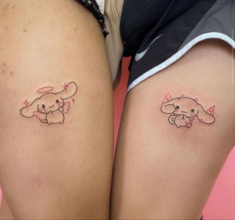 Tattoos Colorful, Dr Tattoo, Soft Tattoo, Matching Tats, Bestie Tattoo, Hello Kitty Tattoos, Kawaii Tattoo, Cute Little Tattoos, Cute Tiny Tattoos