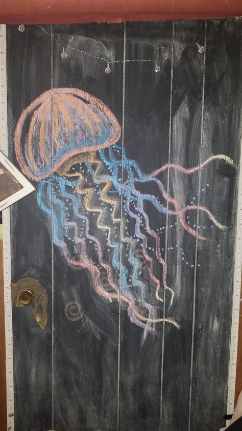 Specials Board, Art Jellyfish, Chalk Wall, Chalkboard Drawings, Chalkboard Wall, Kid Craft, Chalkboard Art, Chalk Art, Wall Ideas