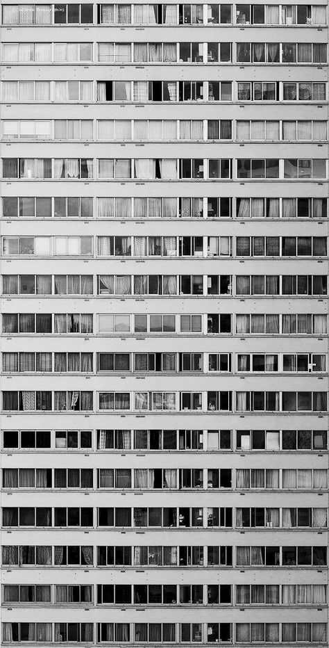 Repetitive Architecture, City Surrealism, 1984 Aesthetic, Monotone Aesthetic, Grey Architecture, Black And White Building, Place Branding, Photography Sketchbook, Architectural Pattern