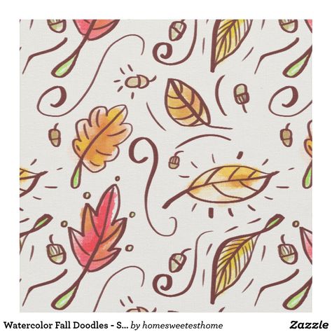 Fall Doodles, Fabric Journals, Watercolour Gift, Creative Journal, Top Sewing Pattern, Fall Fabric, Journal Doodles, Pattern Fabric, Watercolor Pattern