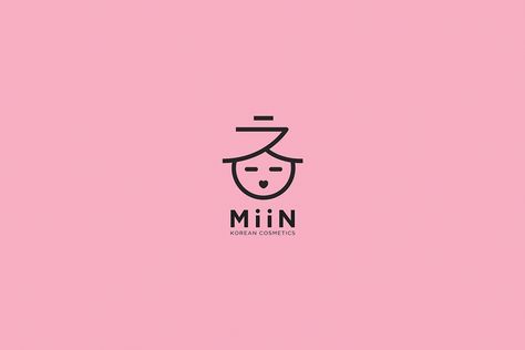 Korean Brand Logo, Korean Cafe Logo, Korean Design Graphics, Korean Logo Design, Korean Branding, Korean Logo, Logo Cosmetic, Cosmetics Logo, Eyelash Logo