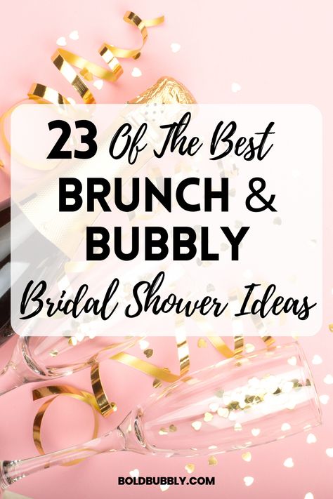 23 Of The Best Brunch And Bubbly Bridal Shower Ideas - Bold & Bubbly Bubbly Bridal Shower Ideas, Bridal Shower Brunch Ideas, Bridal Brunch Favors, Bridal Brunch Food, Unique Bridal Shower Themes, Bridal Shower Checklist, Food Favors, Wedding Shower Brunch, Bridal Shower Champagne