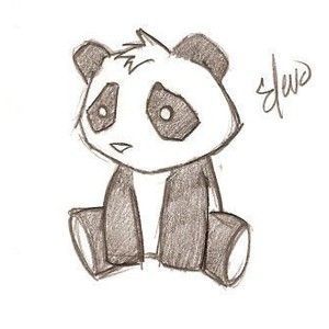 Cute Drawing Images, Cute Panda Drawing, Panda Drawing, Cute Sketches, Pretty Drawings, Drawing Images, Cute Easy Drawings, Cute Panda, A Drawing